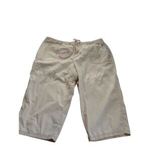 Gloria Vanderbilt Womens 24W Cream Colored Lightweight Capri Pant See Discript